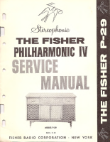 Fisher PHILHARMONIC-4-P-29 - Service Manual 